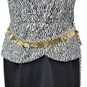 Lizou Antique Gold Coin Belly Dancer Belt NWT